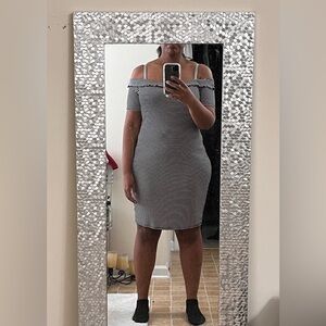 Black & white striped dress XL (Cart H-103)